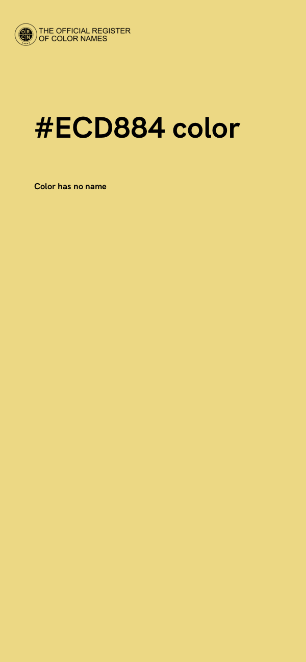 #ECD884 color image