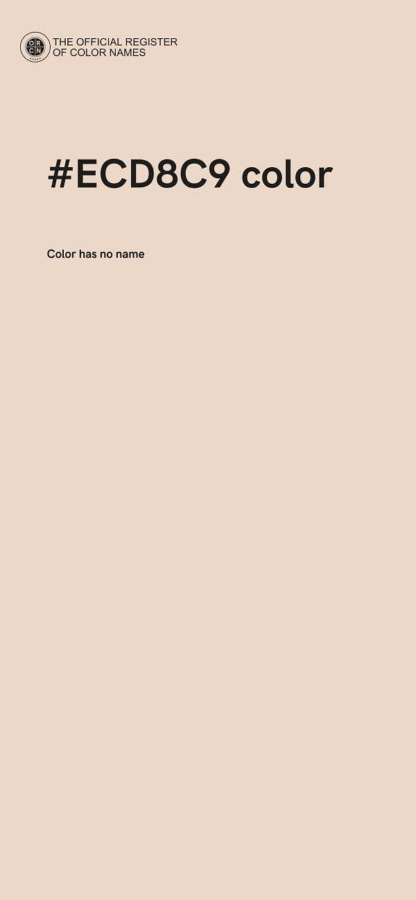 #ECD8C9 color image