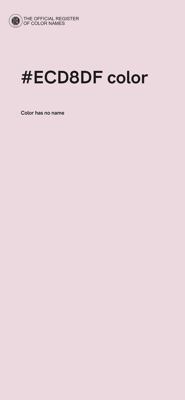 #ECD8DF color image