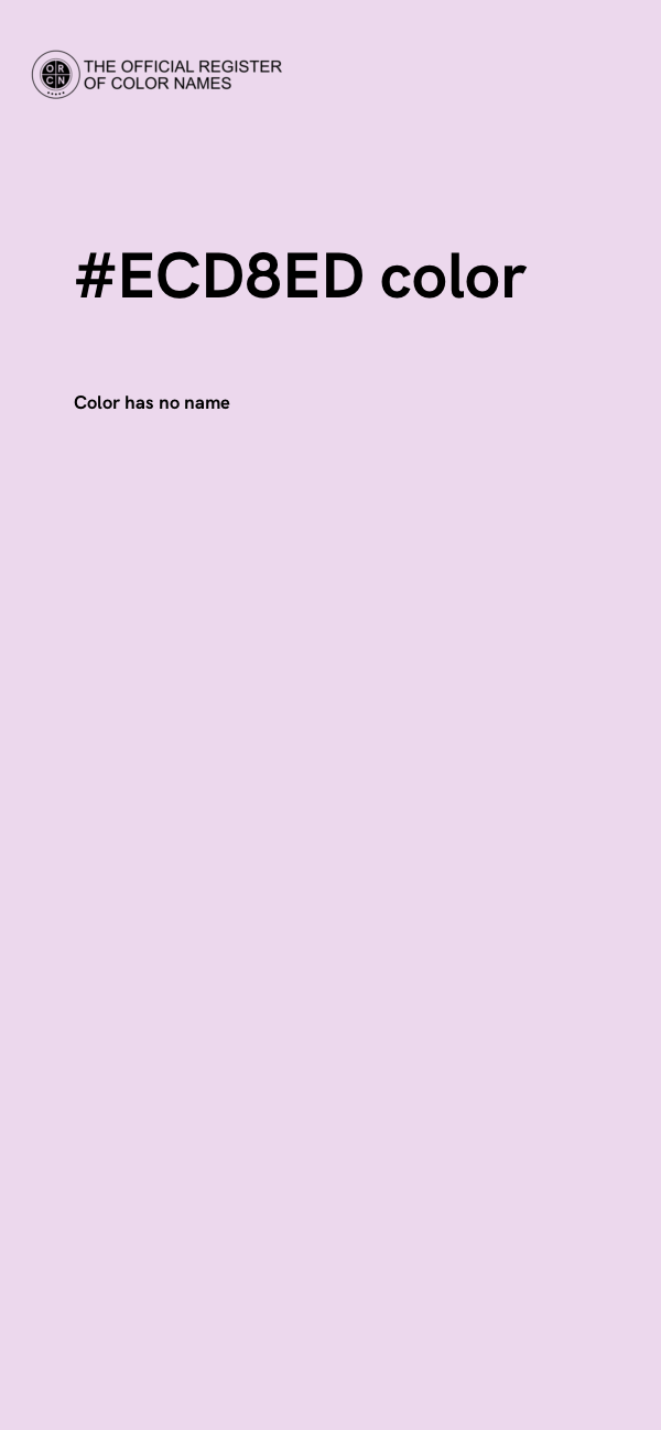 #ECD8ED color image