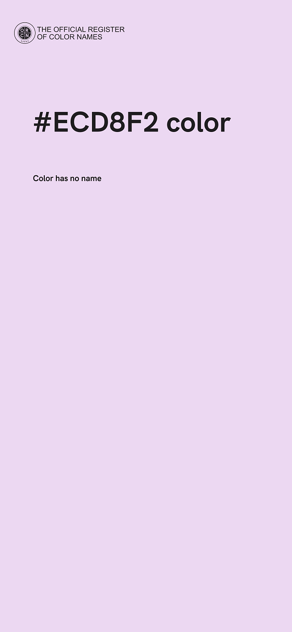 #ECD8F2 color image