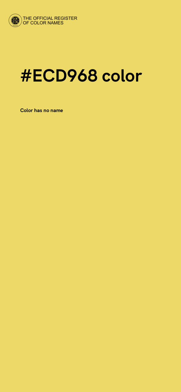 #ECD968 color image
