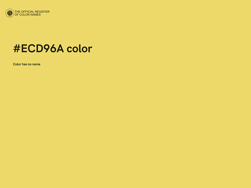 #ECD96A color image