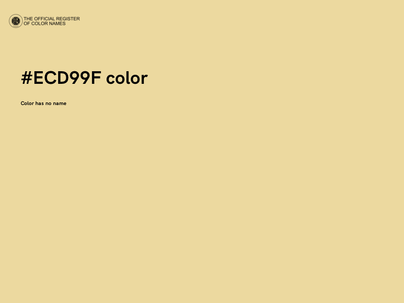 #ECD99F color image