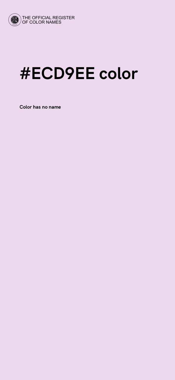 #ECD9EE color image