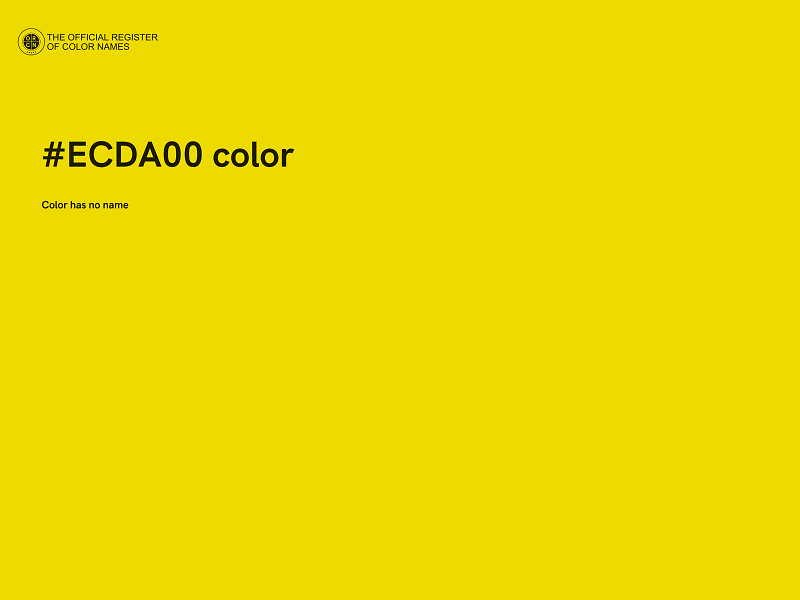 #ECDA00 color image