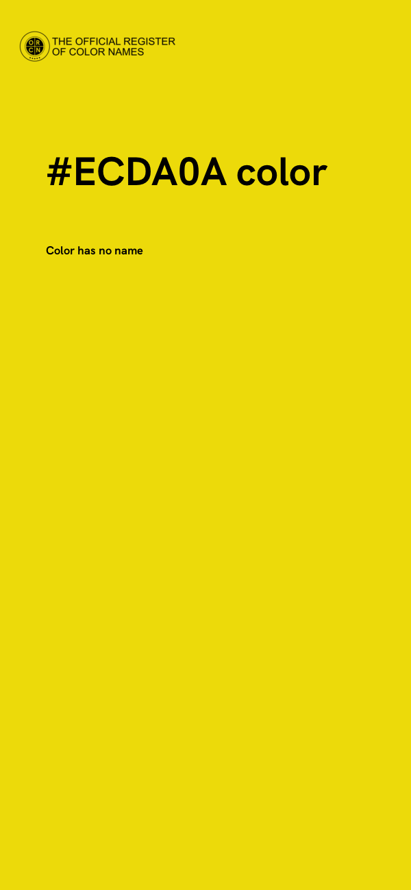 #ECDA0A color image