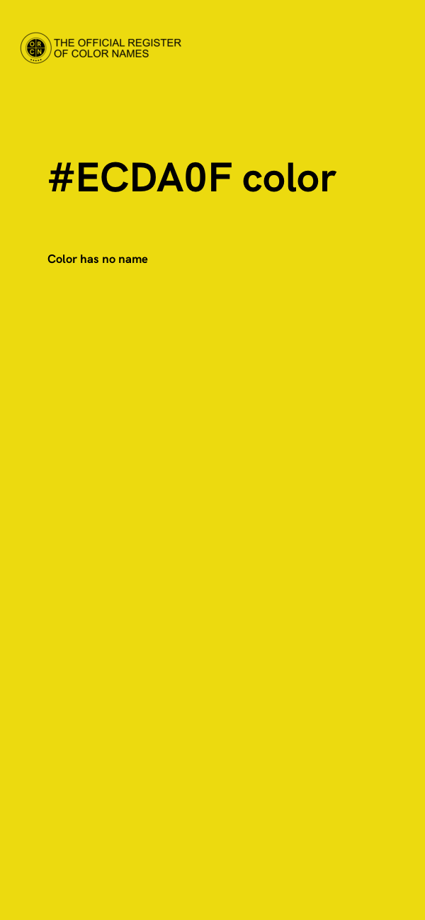 #ECDA0F color image