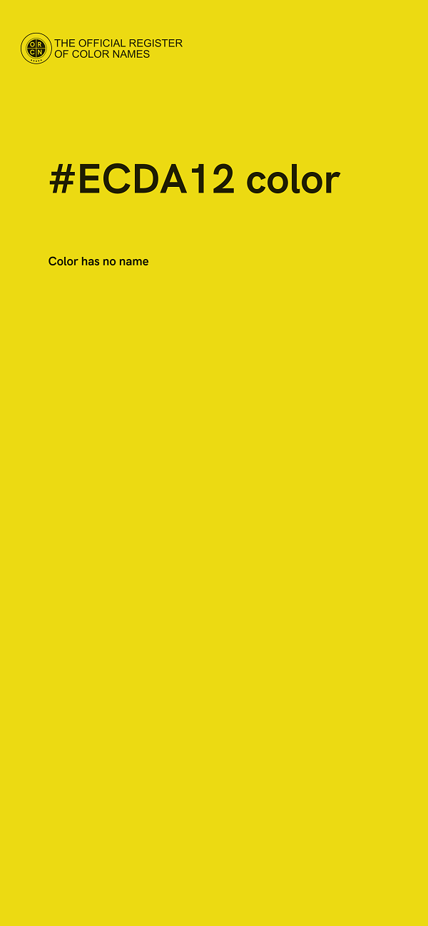 #ECDA12 color image
