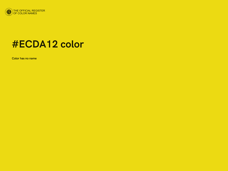 #ECDA12 color image