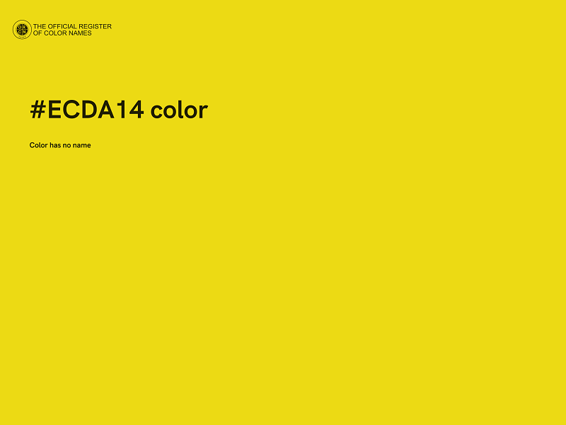 #ECDA14 color image