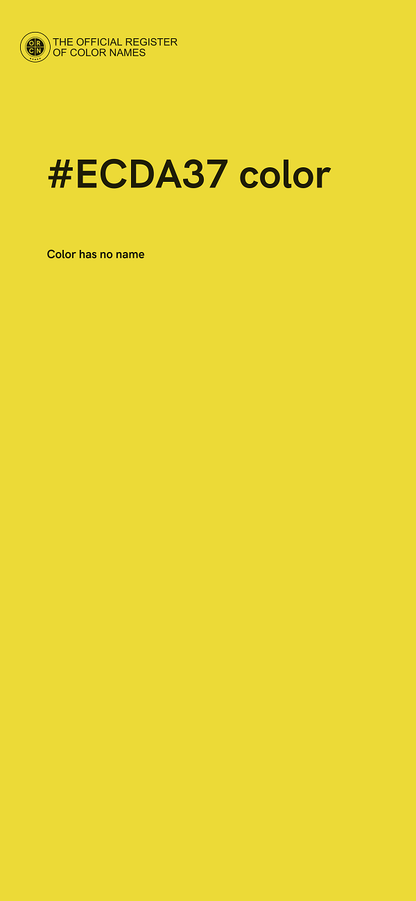 #ECDA37 color image