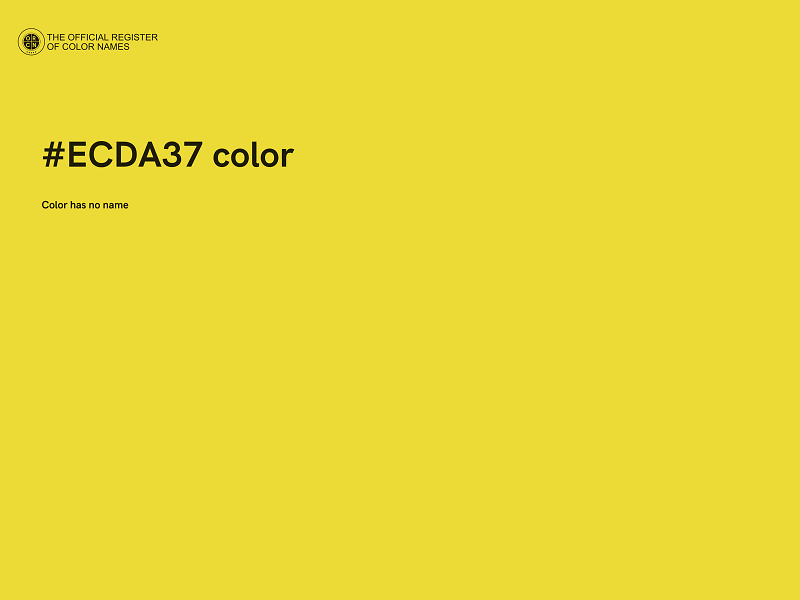 #ECDA37 color image