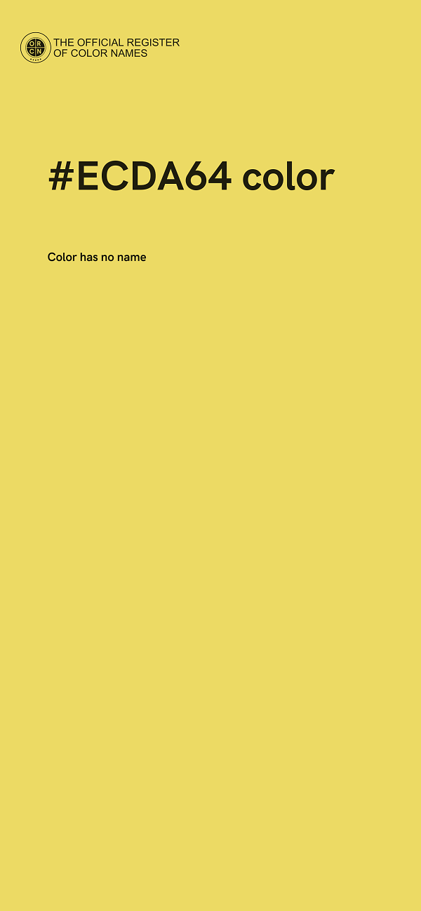 #ECDA64 color image