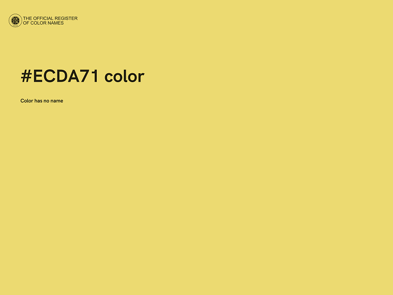 #ECDA71 color image