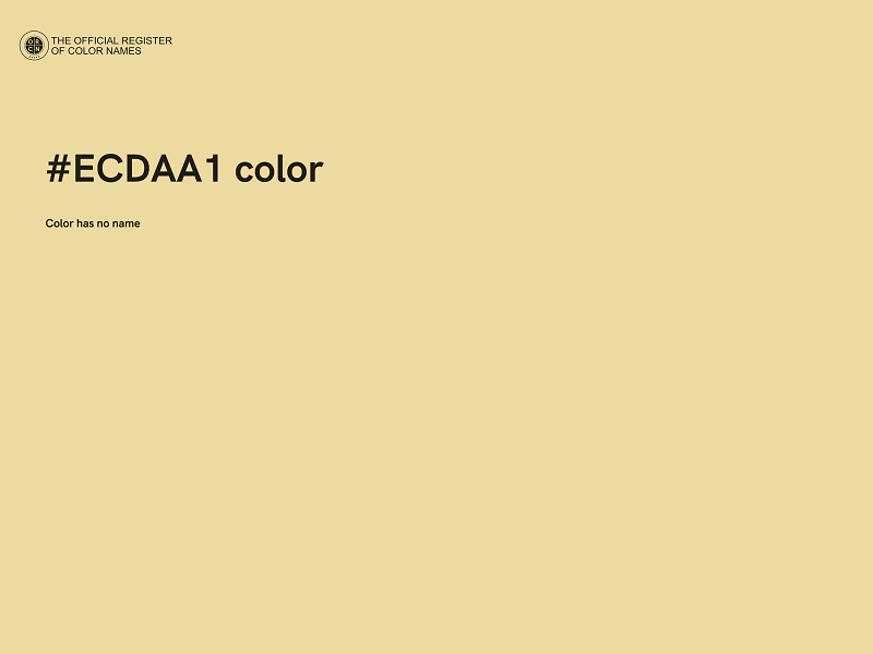 #ECDAA1 color image