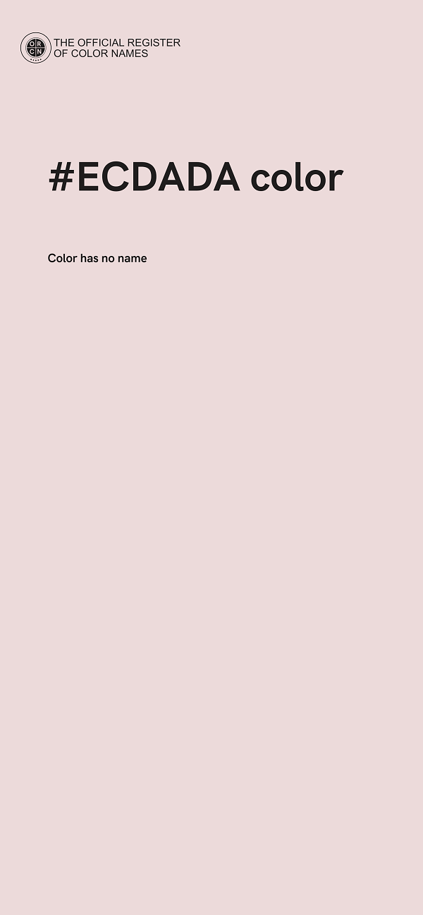 #ECDADA color image