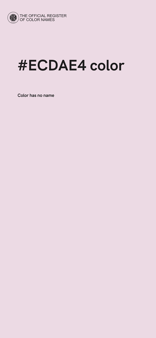 #ECDAE4 color image