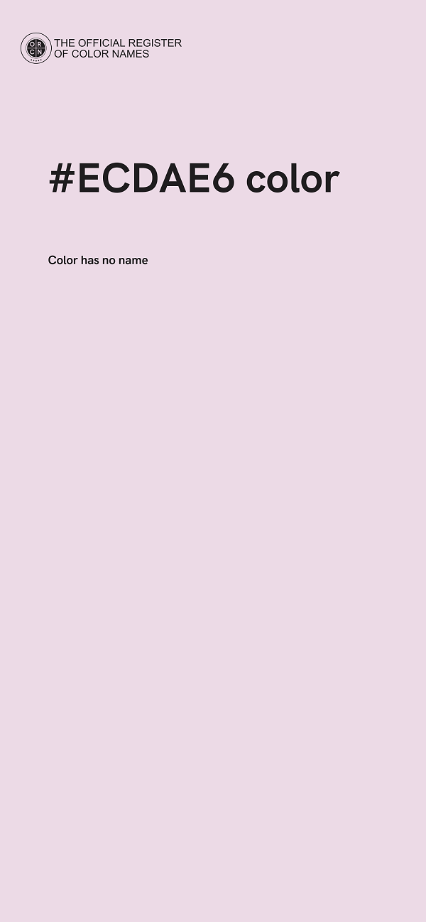 #ECDAE6 color image