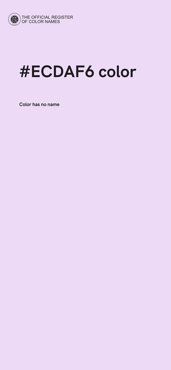 #ECDAF6 color image