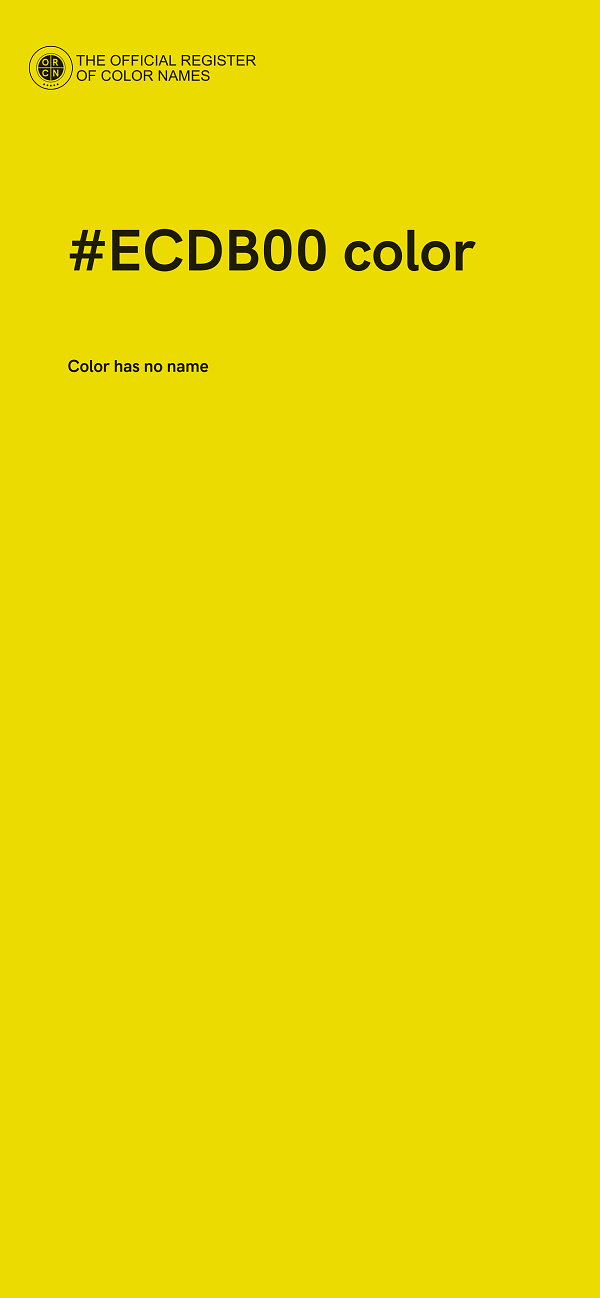 #ECDB00 color image