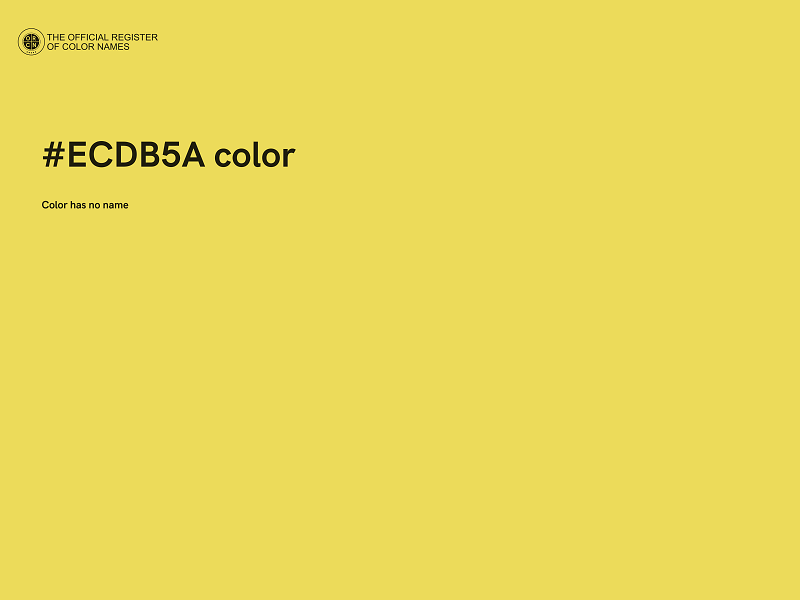 #ECDB5A color image