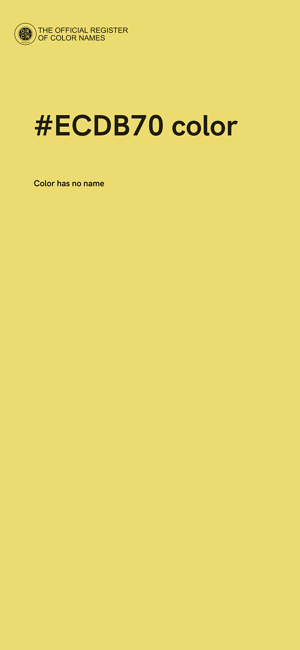 #ECDB70 color image