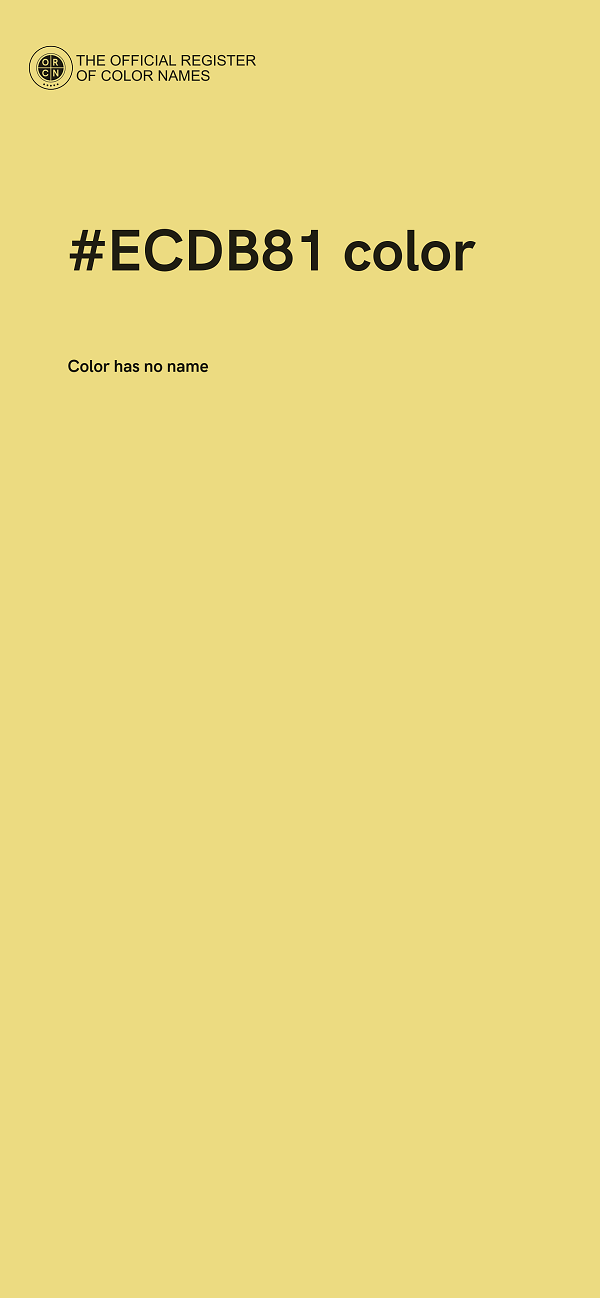 #ECDB81 color image