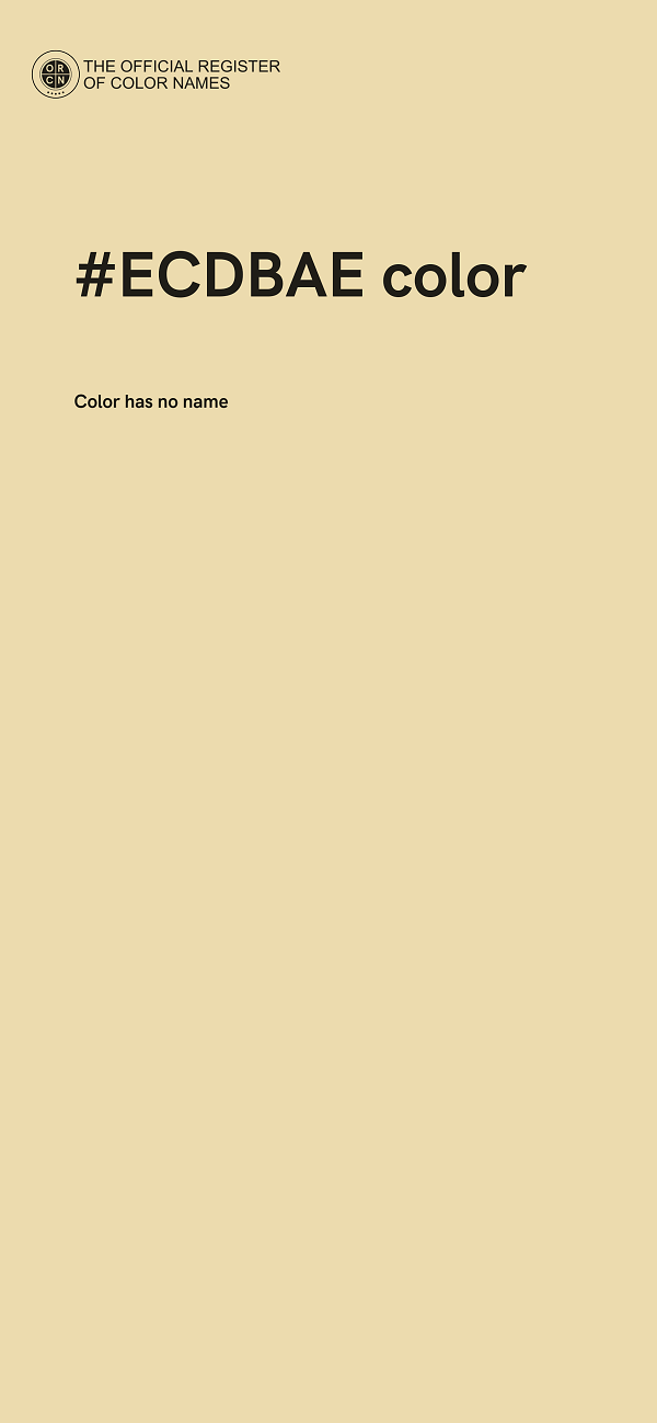 #ECDBAE color image