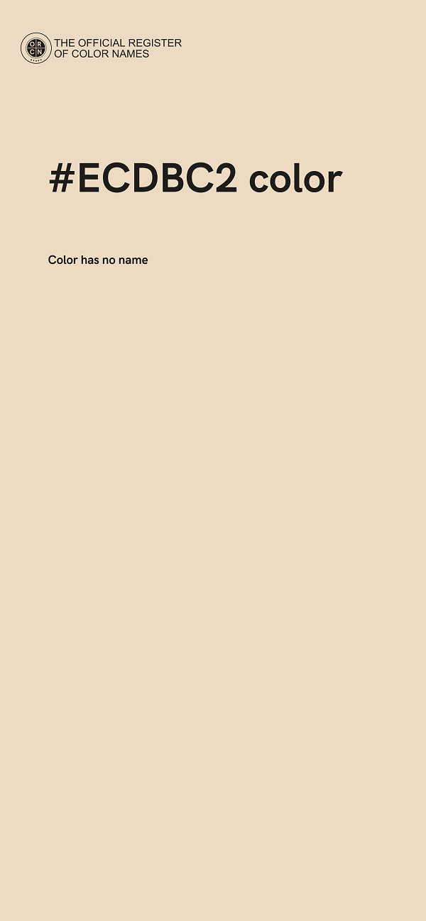 #ECDBC2 color image
