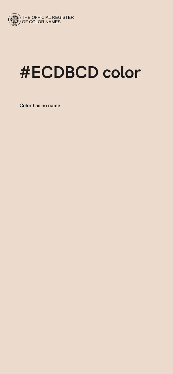 #ECDBCD color image