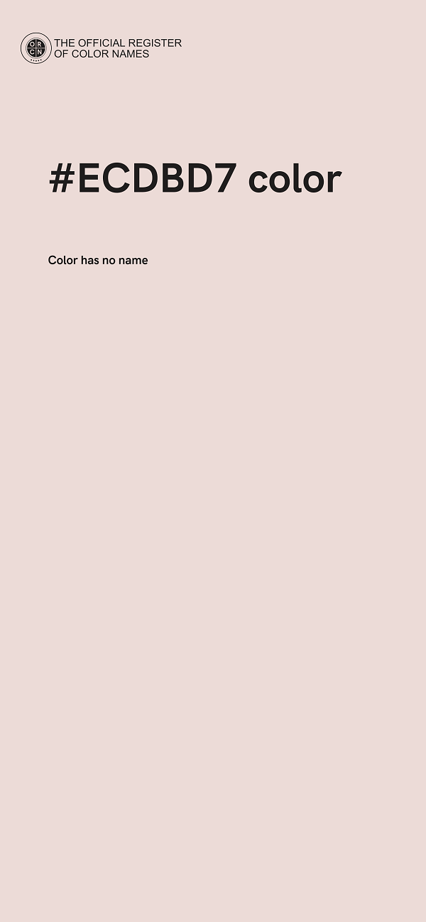 #ECDBD7 color image