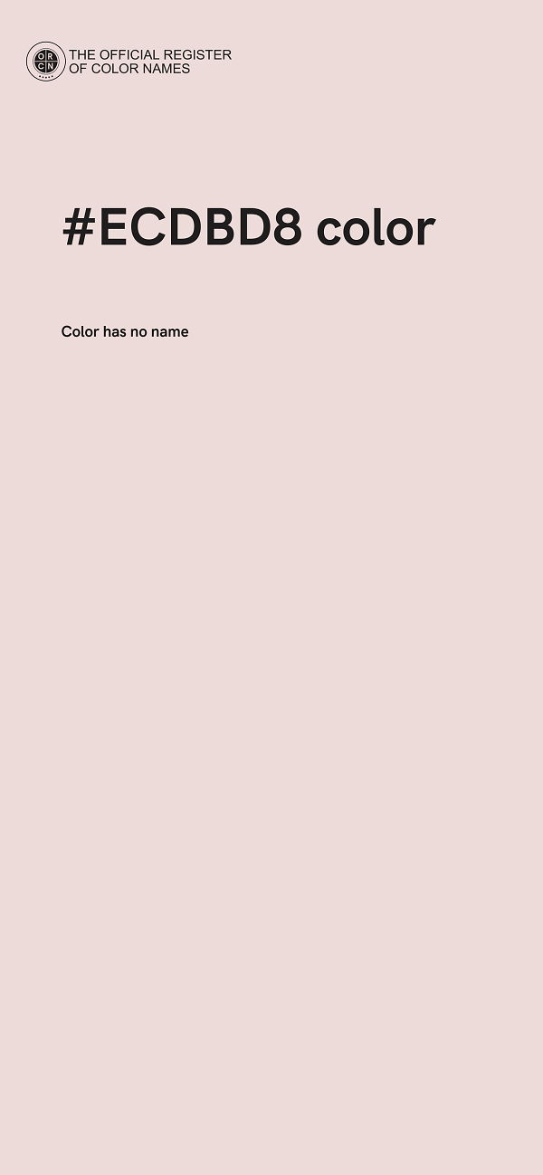 #ECDBD8 color image