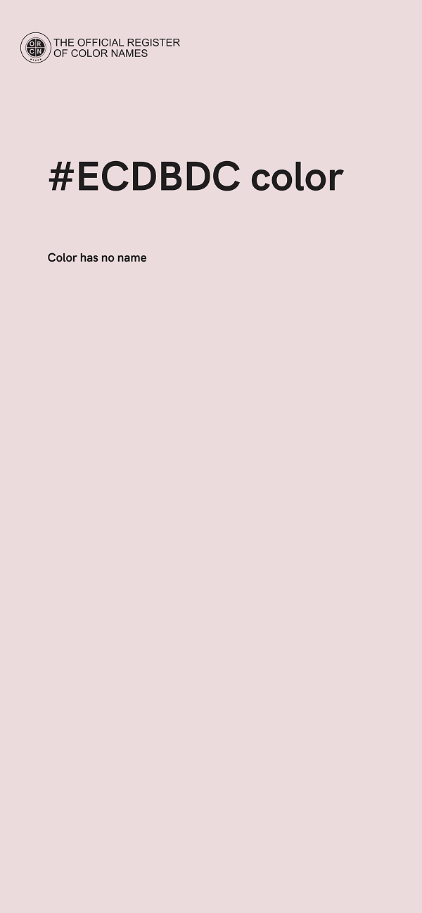 #ECDBDC color image