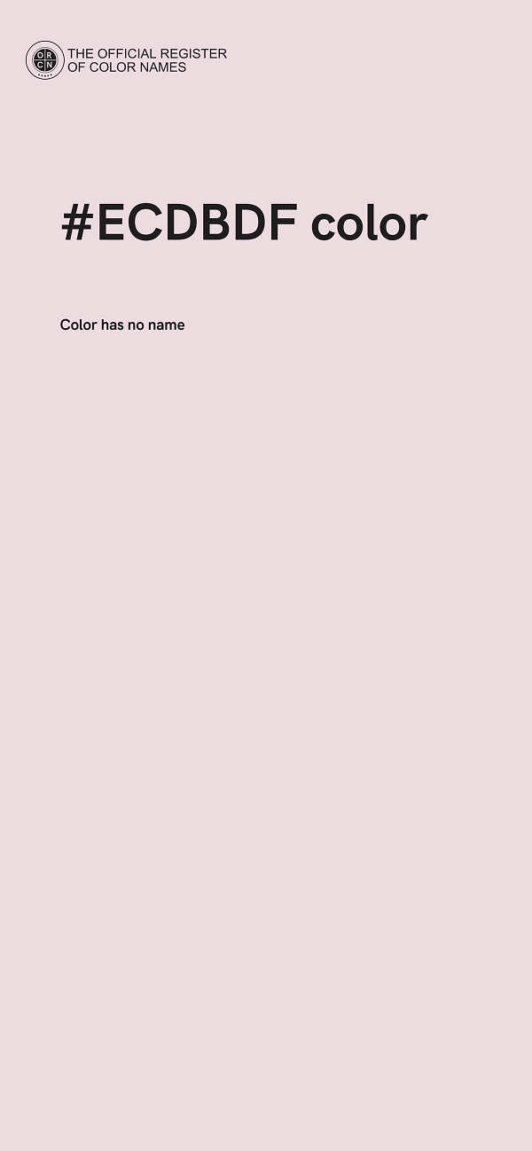#ECDBDF color image