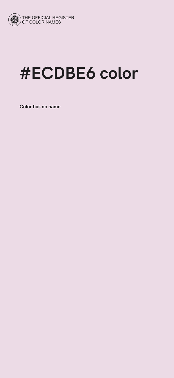 #ECDBE6 color image