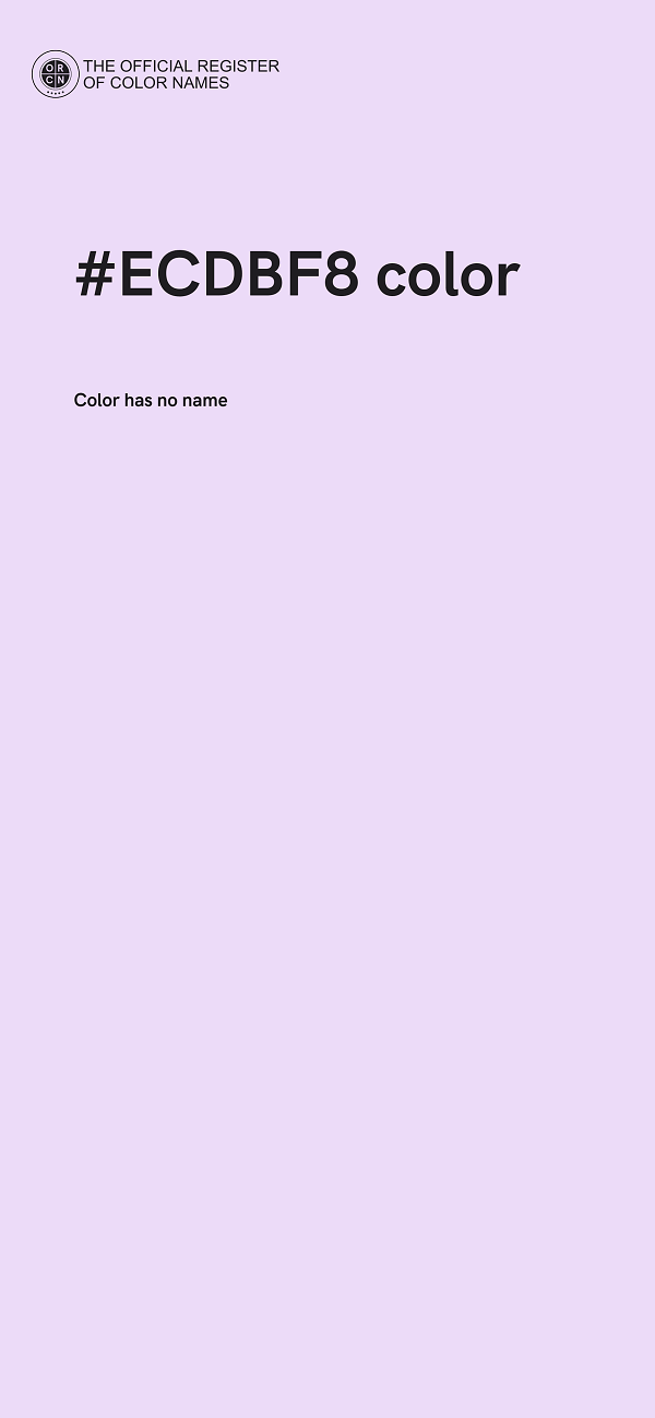 #ECDBF8 color image