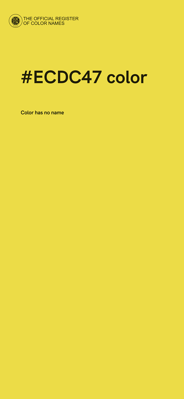 #ECDC47 color image