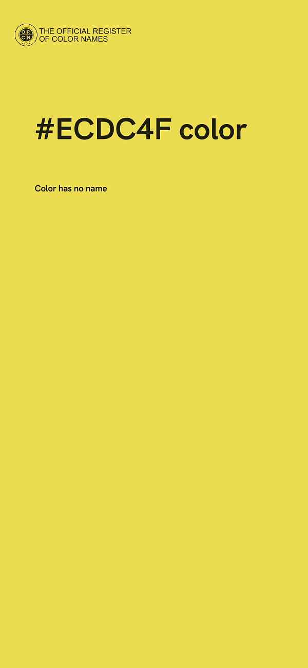 #ECDC4F color image