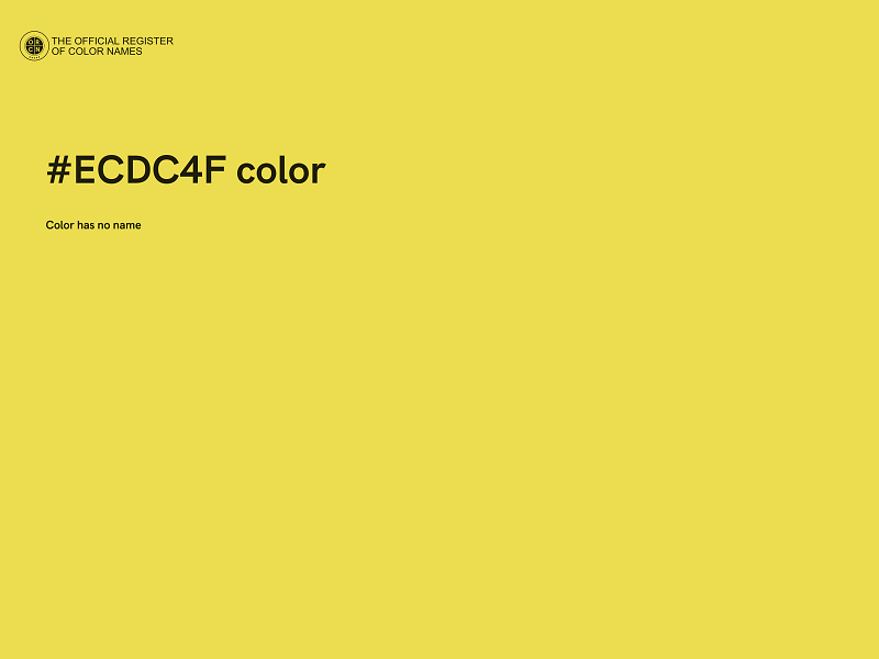 #ECDC4F color image