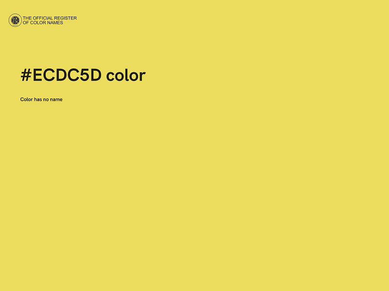 #ECDC5D color image