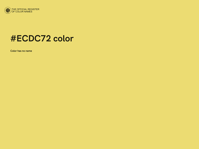 #ECDC72 color image