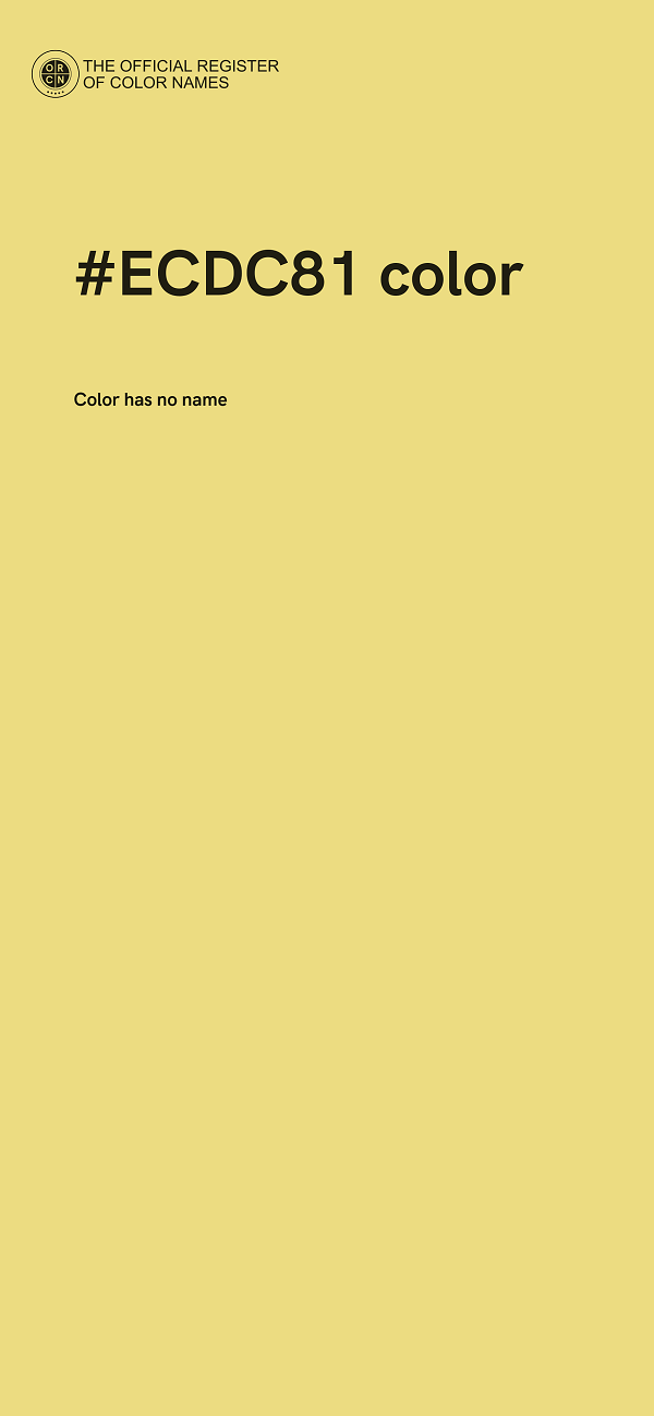 #ECDC81 color image