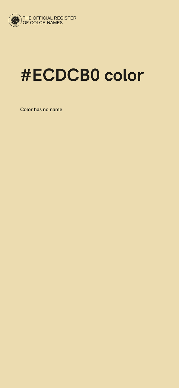 #ECDCB0 color image