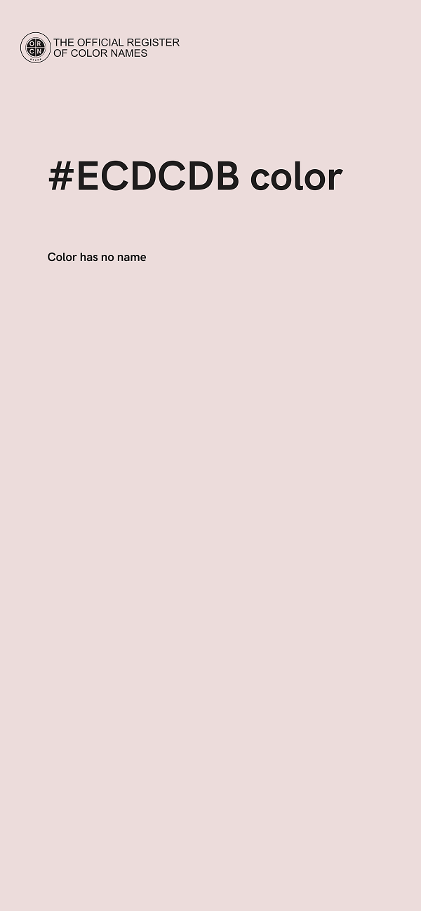 #ECDCDB color image