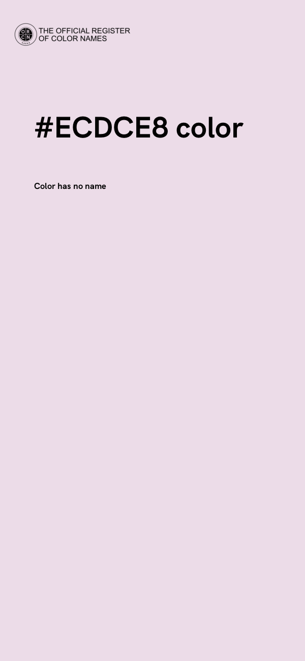 #ECDCE8 color image