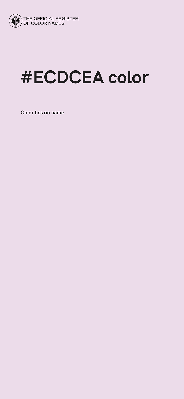 #ECDCEA color image