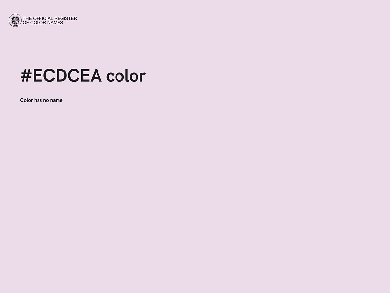 #ECDCEA color image