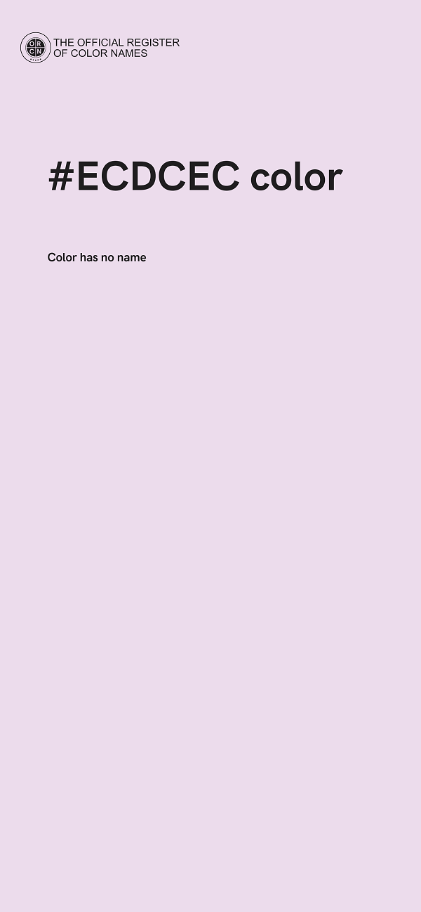 #ECDCEC color image