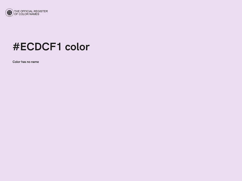 #ECDCF1 color image